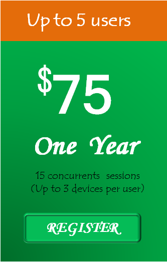 Click for 5 users group subscription for 365 days at 75 USD