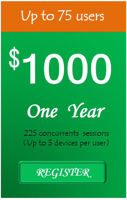 Click for 75 users group subscription for 365 days at 1000 USD